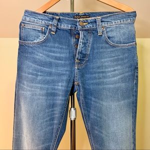 Nudie Grim Tim 31W/32L mid authentic indigo